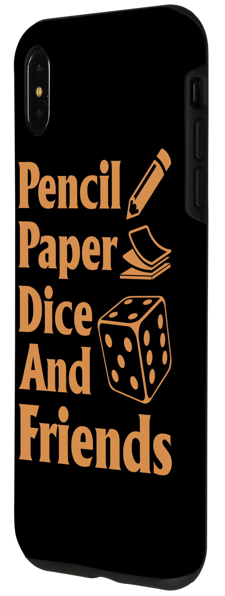 iPhone XS Max Case with Pencil Holder - Compatible with Apple Pencil, Perfect for Board Games Like Paper Dice & Friends - Durable Protective Cover for Work, School & Travel