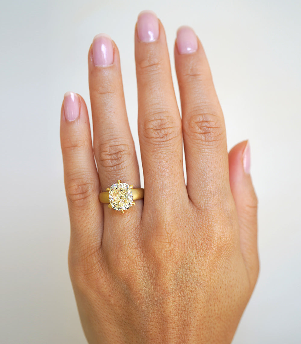 Ella 5.34Ct Cushion Cut Diamond Engagement Ring for Women - Unique Vintage Style Wedding Band, Perfect for Proposals, Anniversaries & Special Occasions