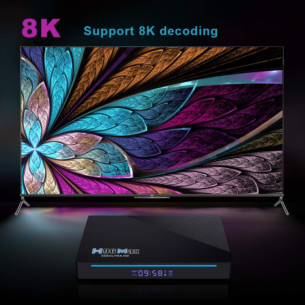 RK3356 Android TV Box 11.0 - 8GB RAM 128GB ROM Smart Streaming Media Player with 8K Support, Dual-Band WiFi 2.4G/5.8G, Bluetooth 4.0, Ethernet LAN & Mini Backlit Keyboard - Perfect for Home Theater, Netflix, YouTube and Gaming Entertainment
