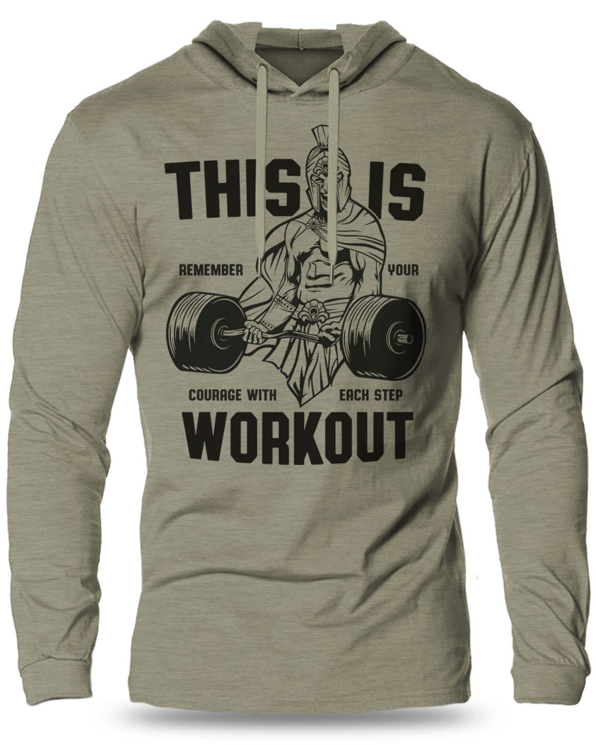 Lightweight Long Sleeve Hooded T-Shirt for Men - Breathable Workout Gym Shirt with Funny Design | Perfect for Running, Training & Casual Wear