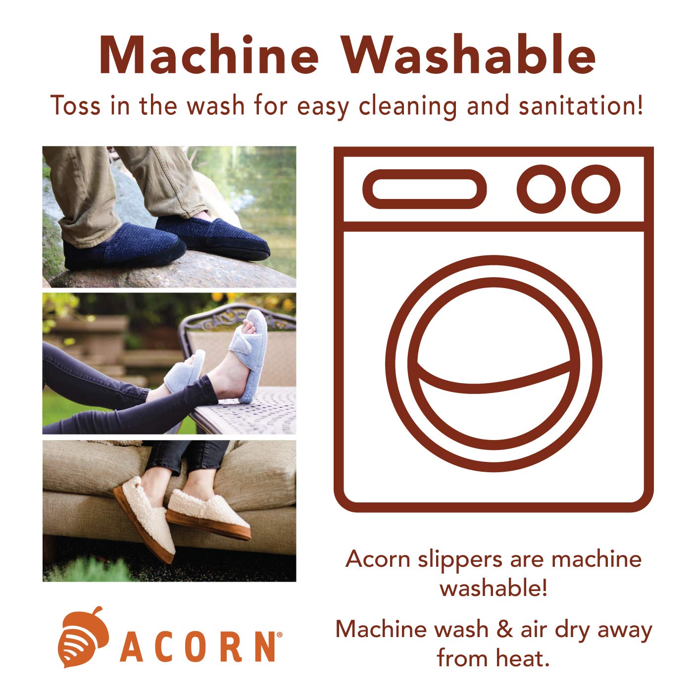 Acorn Spa Travel Slippers - Soft & Comfortable House Shoes for Women & Men - Perfect for Hotels, Airplanes & Relaxing at Home