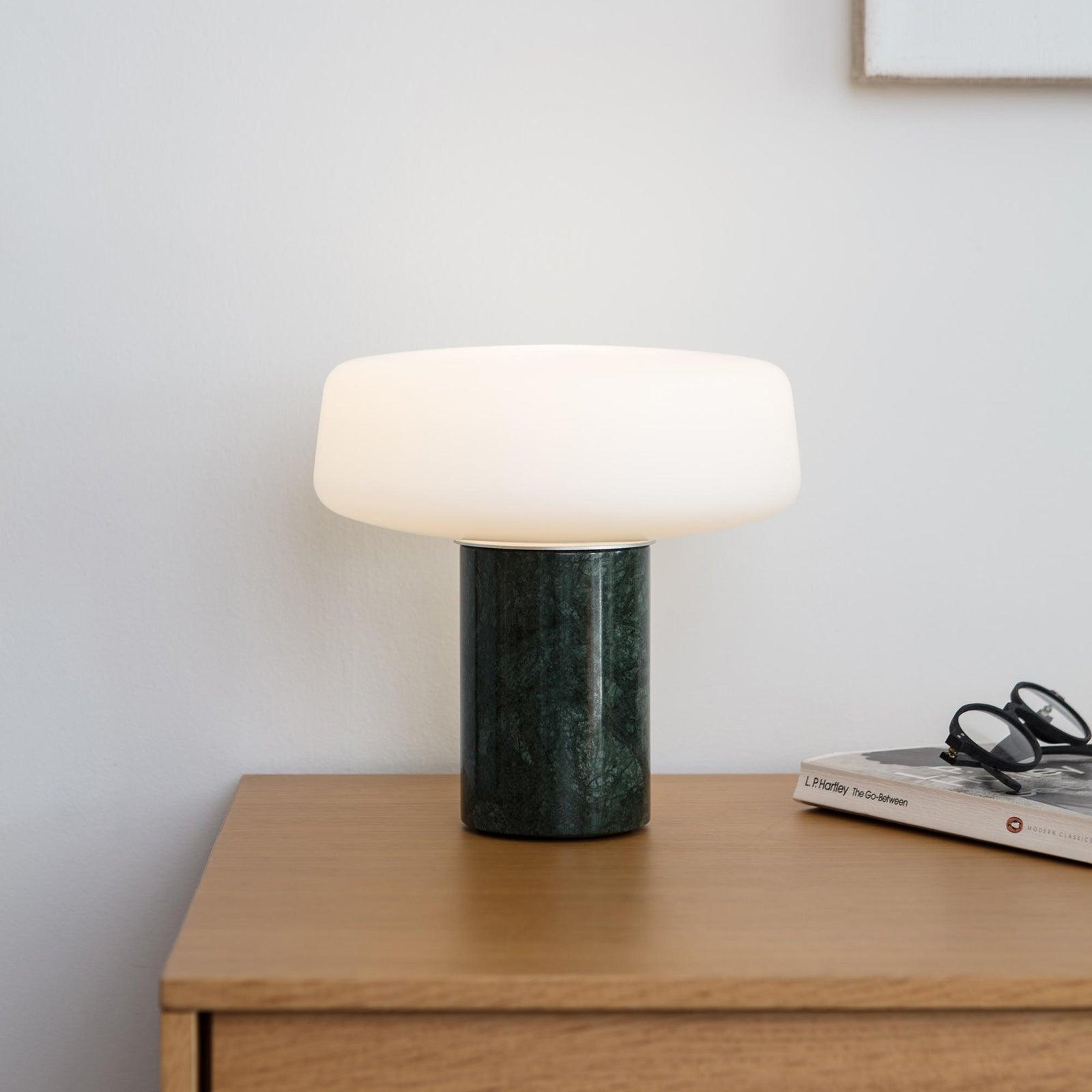 Modern Solid Wood Table Lamp - Warm White LED Light for Living Room, Bedroom, or Office Desk - Perfect for Reading, Working, and Creating Cozy Ambiance