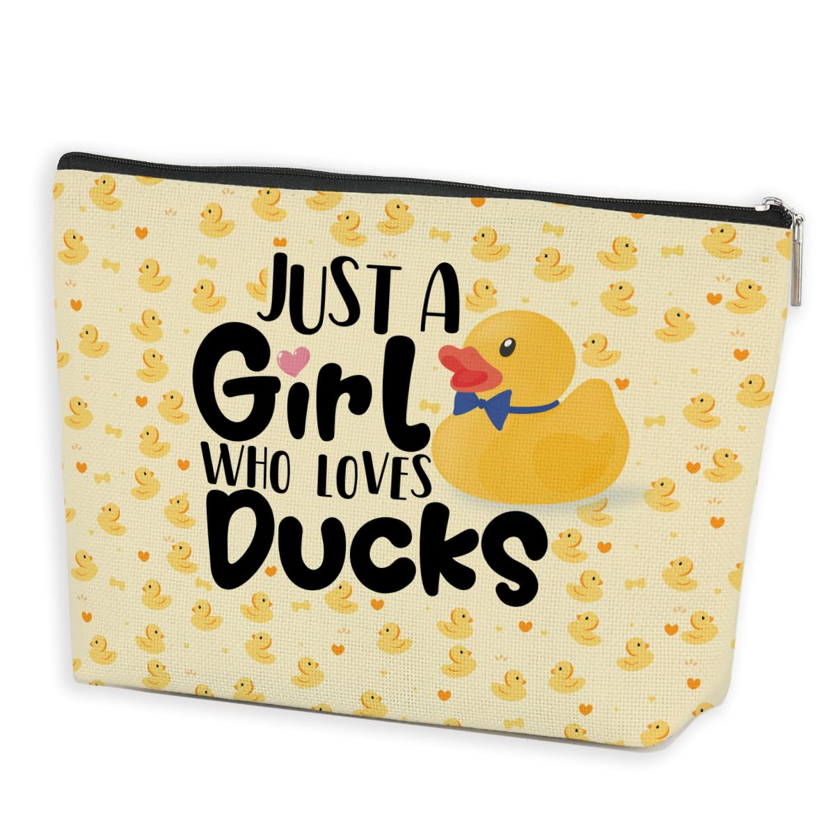 Adorable Duck Makeup Bag for Women - Cute Duck Gifts for Duck Lovers, Animal Lovers, Sisters & Friends - Perfect for Travel, Cosmetics & Toiletries - Great Graduation, Birthday & Friendship Gift Idea