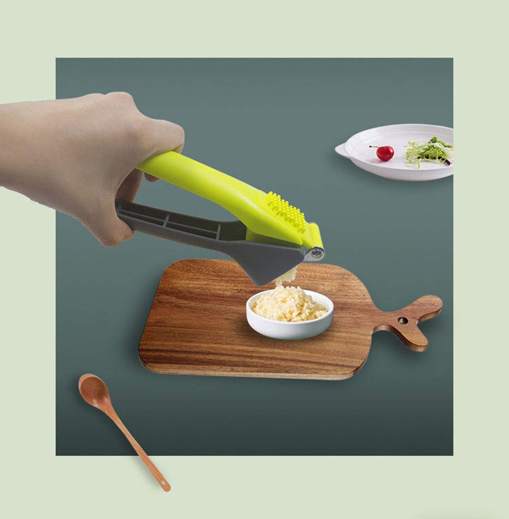 WOIWO Stainless Steel Garlic Press - Manual Kitchen Gadget for Easy Garlic Puree - Durable & Simple Household Garlic Crusher - Perfect for Cooking, Baking, and Meal Prep