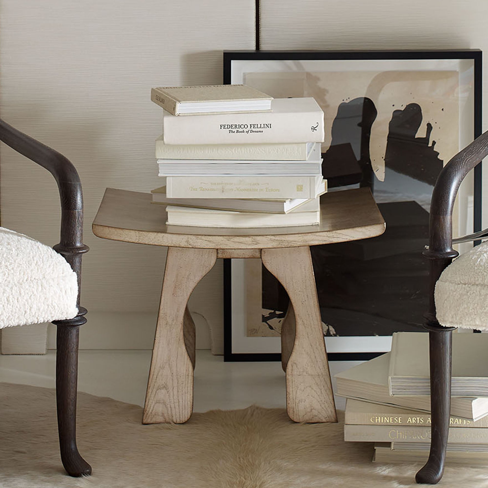Yoshiko Modern Wooden Stool - Elegant and Durable Home Bar Stool for Kitchen, Dining Room & Living Room - Perfect for Small Spaces and Indoor Decor