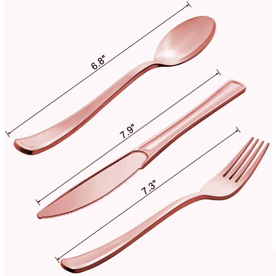 Elegant Rose Gold Party Supplies Set - Disposable Paper Plates, Cups & Napkins for 20 Guests | Perfect for Birthday Parties, Bridal Showers, Baby Showers, Christmas Celebrations & First Day of School | Premium Rose Gold Tableware for Women's Events & Special Occasions
