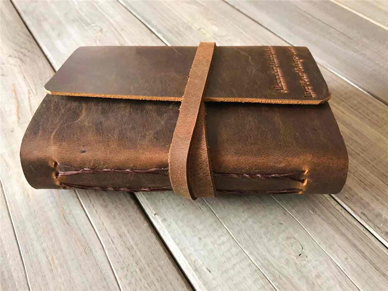Premium Embossed Leather Pocket Journal Notebook - Handmade Writing Diary for Travel, Work & Personal Reflection - Perfect Gift for Writers & Professionals