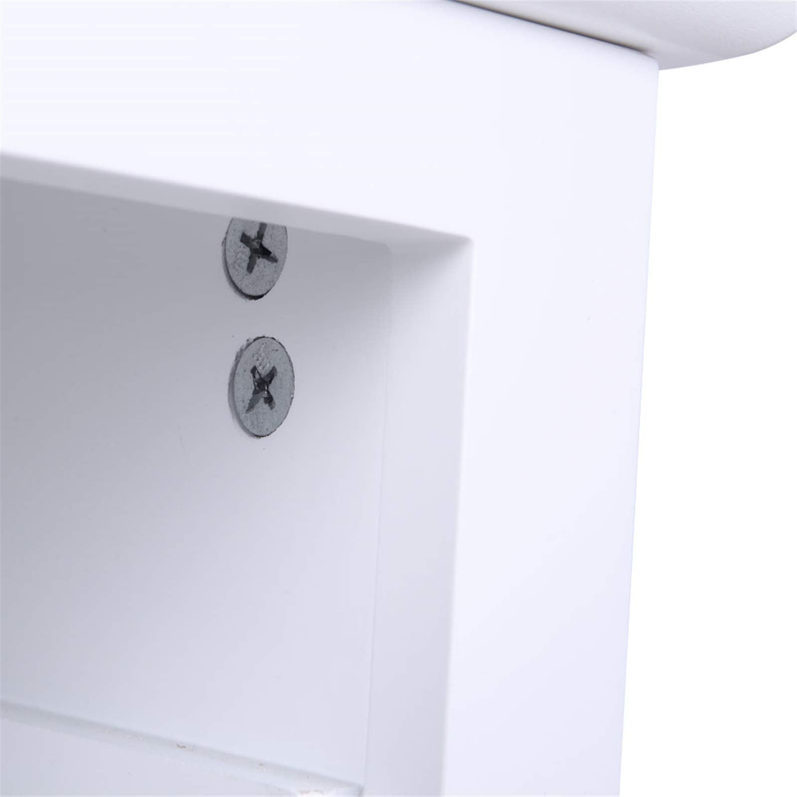 LIKOVSCI Nightstand Set of 2 - White Wooden End Tables with 2 Decorated Drawers, Large Storage Side Tables for Bedroom - Perfect for Bedside Organization & Home Decor