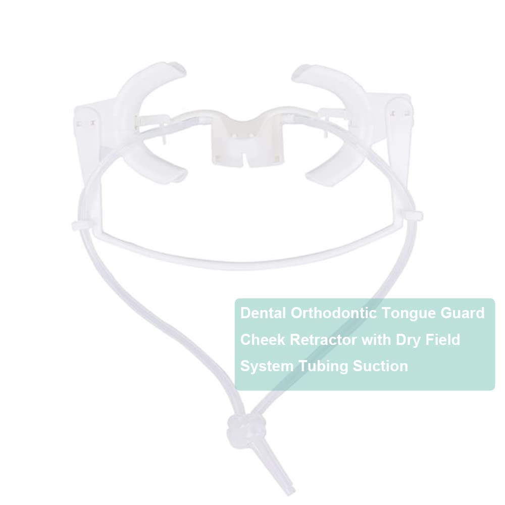 Fencia Dental Lip Cheek Retractor with Saliva Ejector & Tongue Guard - Professional Teeth Whitening & Orthodontic Treatment Tool for Dentists & Home Use - Perfect for Dental Procedures, Cosmetic Treatments & Oral Care