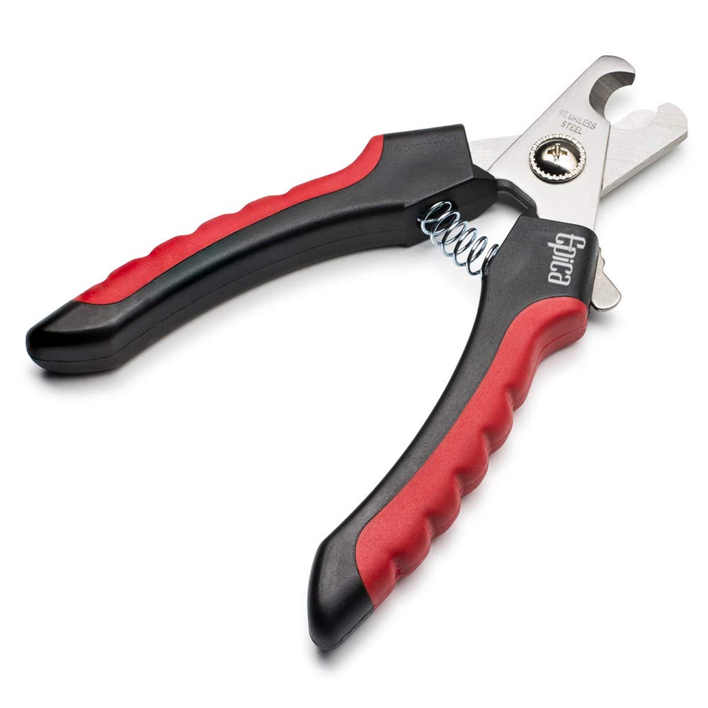 Epica Professional Cat & Dog Nail Clippers with Safety Guard - Sharp Stainless Steel Trimmer for Small & Medium Pets - Perfect for Puppies, Kittens, and Adult Cats/Dogs - Grooming Essential for Home Pet Care