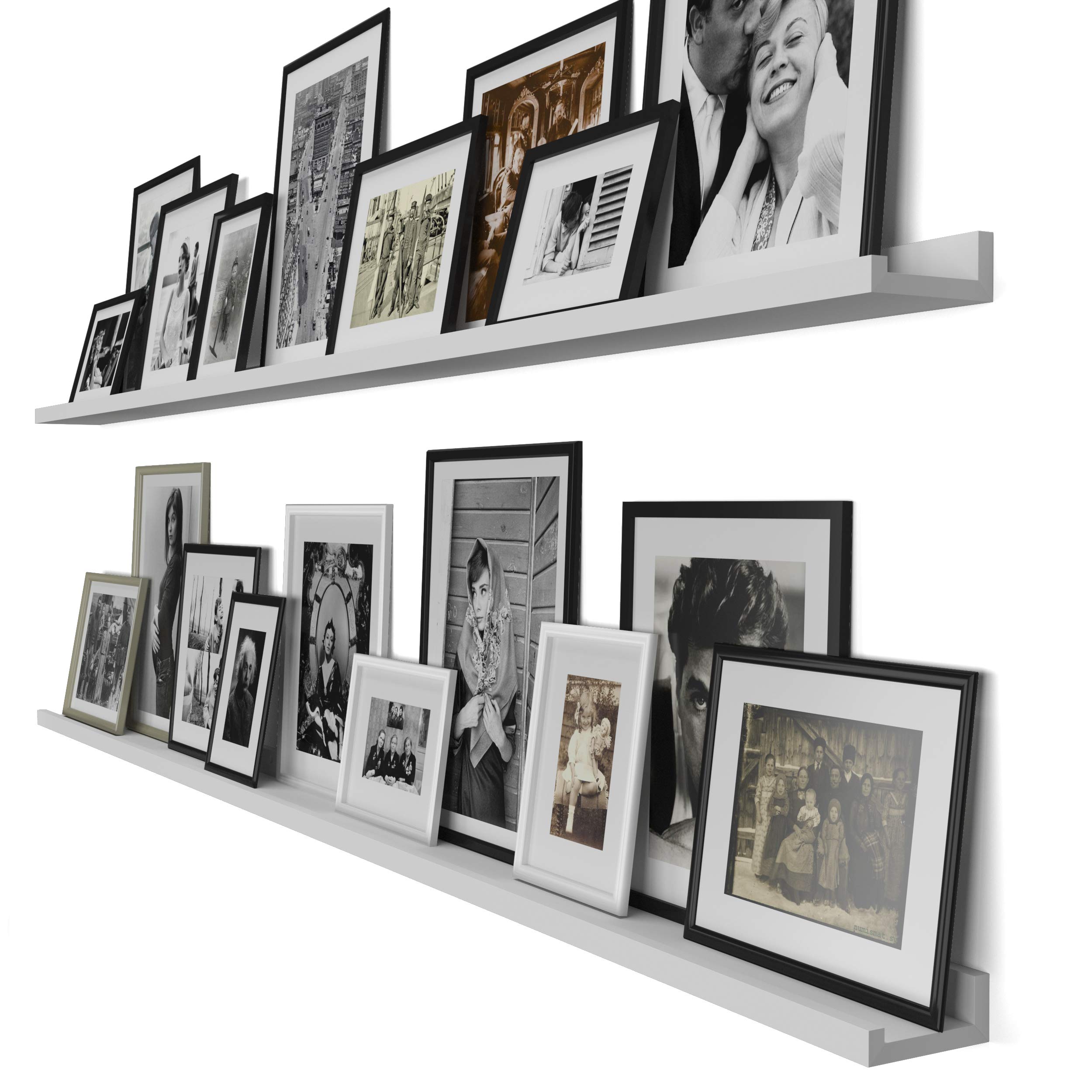 Wallniture Denver White Picture Ledge 72