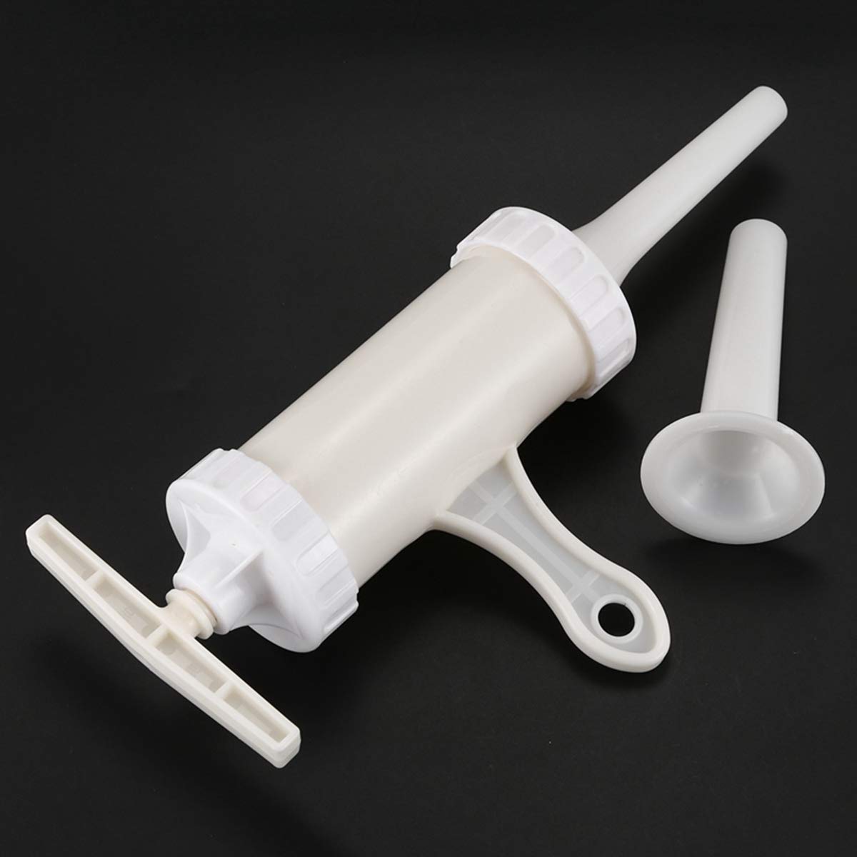 Premium Manual Sausage Stuffer - Food Grade Stainless Steel Sausage Maker with 2 Nozzles (5/8