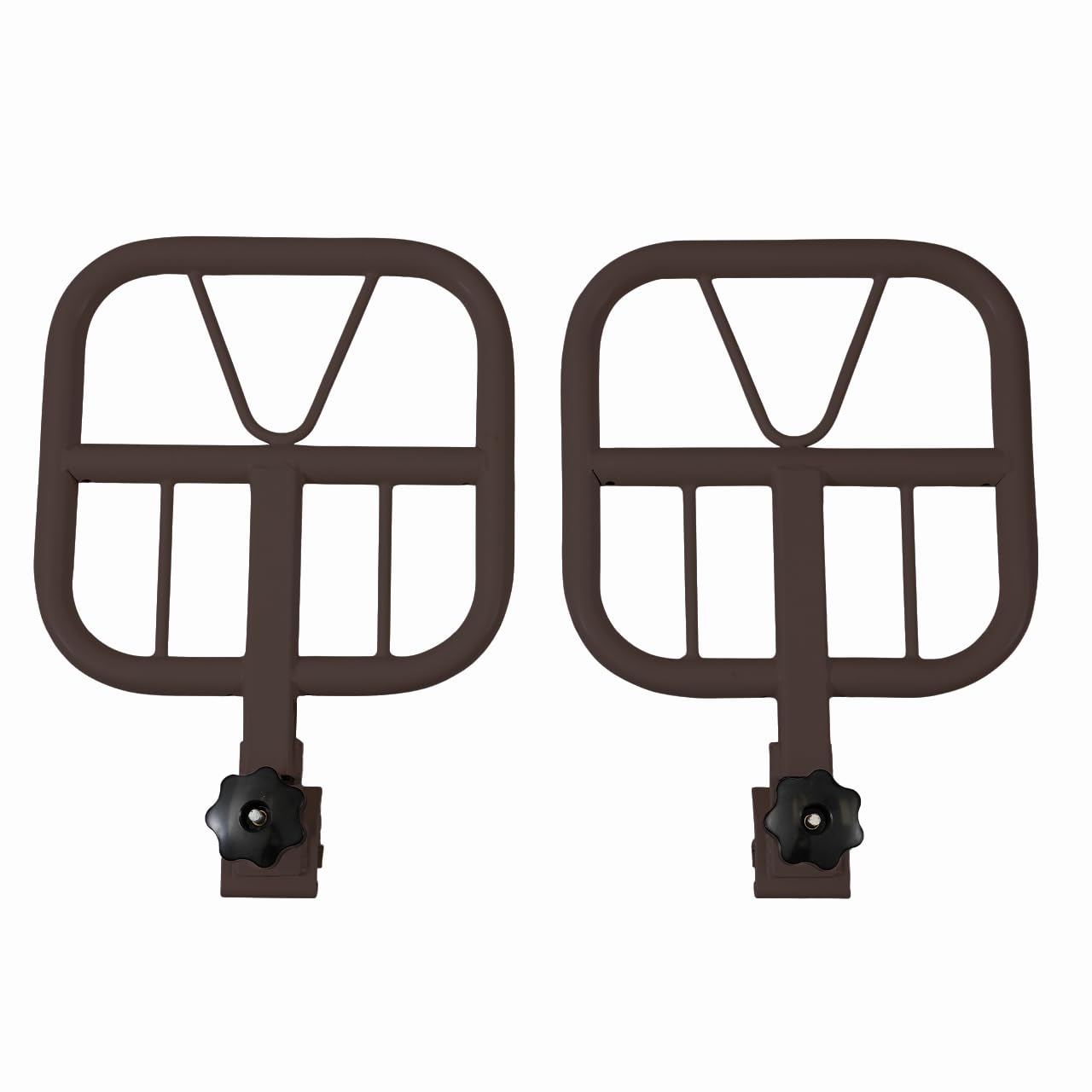 AireMed Bed Assist Rails (Set of 2) - Universal Fit for Most Metal Hospital Beds - Adjustable Safety Rails for Seniors & Elderly Care - Repositioning & Transfer Assistance - Ideal for Home Healthcare & Post-Surgery Recovery (Brown)
