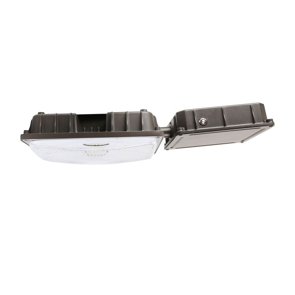 Konlite LED Canopy Area Light 27W 3800 Lumens 4000K Dimmable with Optional Emergency Battery - 120-277V 70W Equivalent - Perfect for Warehouse, Parking Garage & Outdoor Commercial Lighting