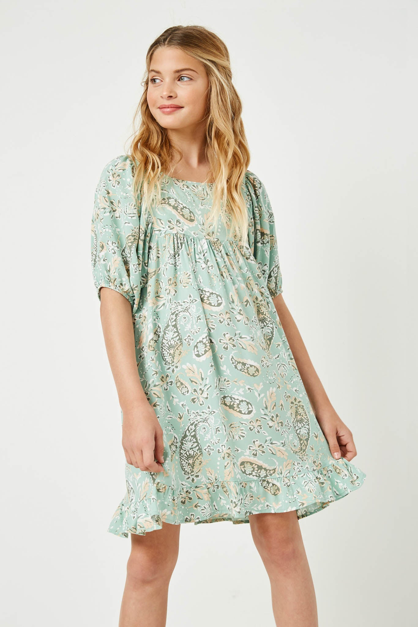 Stylish Paisley Print Tunic Dress for Women - Flowy Boho Chic Blouse Top - Perfect for Casual Outings, Beach Vacations & Summer Festivals
