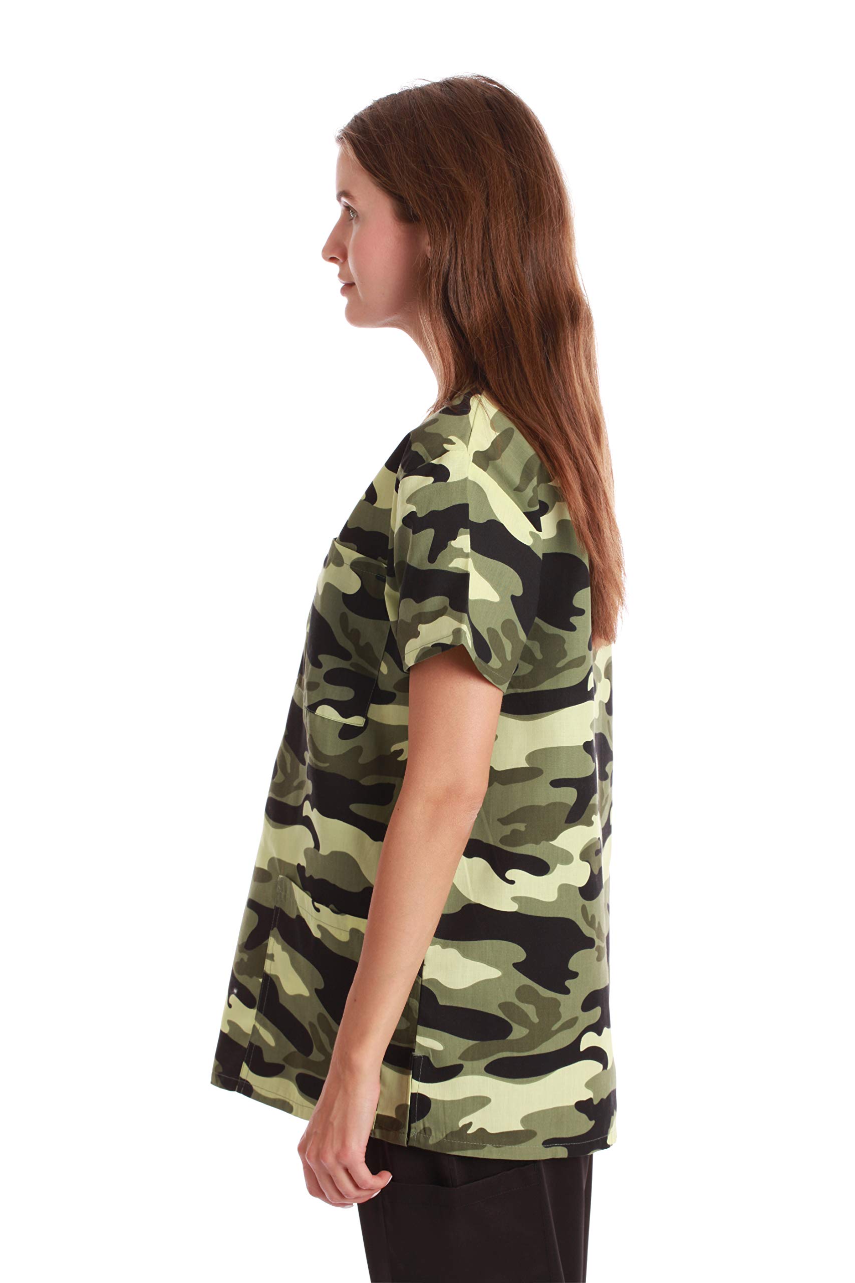 Just Love Women's Holiday Scrub Tops - Festive Printed Medical Uniforms for Nurses & Healthcare Workers - Perfect for Christmas, Halloween & Seasonal Workwear