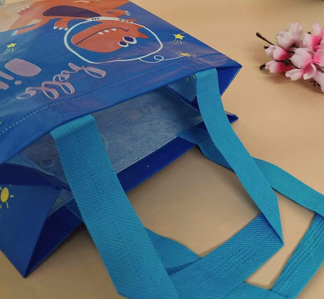 12 Pack Plastic Dinosaur Gift Bags - Medium Size Dinosaur Party Favor Bags for Kids Birthday, Cartoon Dinosaur Theme Goodie Bags for Boys & Girls | Perfect for Birthday Parties, School Events & Dinosaur-Themed Celebrations