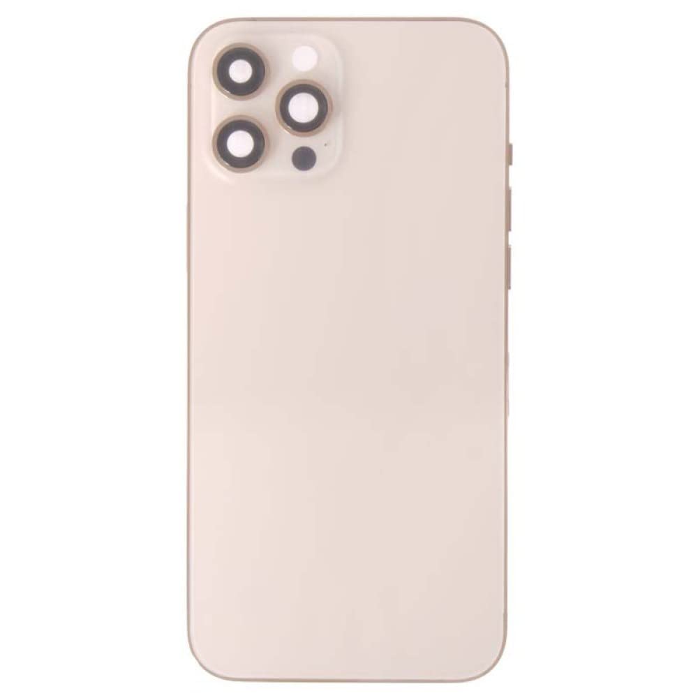 Premium Gold Housing Assembly with Wireless Charging Coil for Apple iPhone 12 Pro Max - Includes Separator Card | Perfect for DIY Repairs, Phone Upgrades & Wireless Charging Convenience