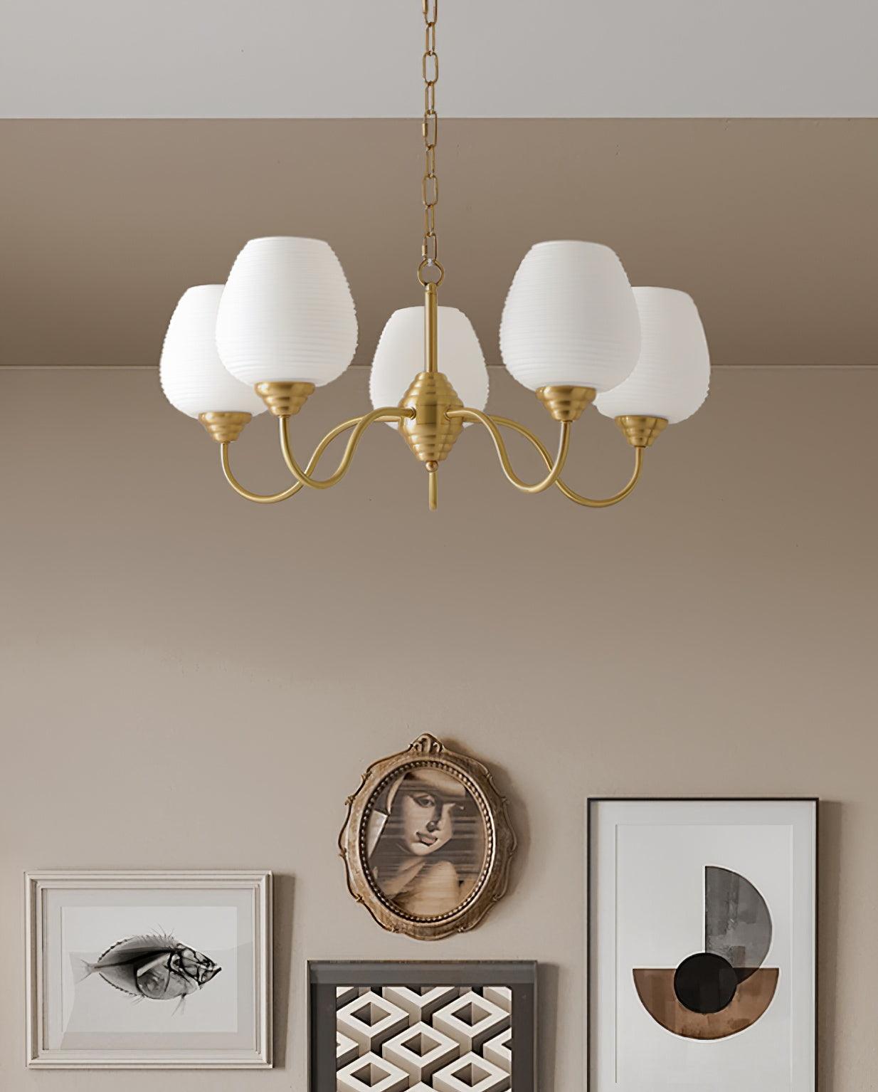 Endon Alton Chandelier - Modern Crystal Ceiling Light Fixture for Dining Room & Living Room Decor | Elegant Lighting for Home & Wedding Venues