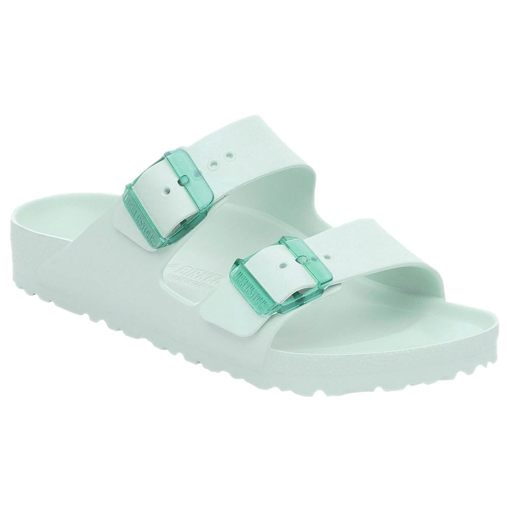 Birkenstock Unisex Arizona Sandals with Stealth Buckle - EVA Lightweight Comfort - Narrow Fit - Surf Green Color | Perfect for Beach, Pool & Casual Outdoor Wear