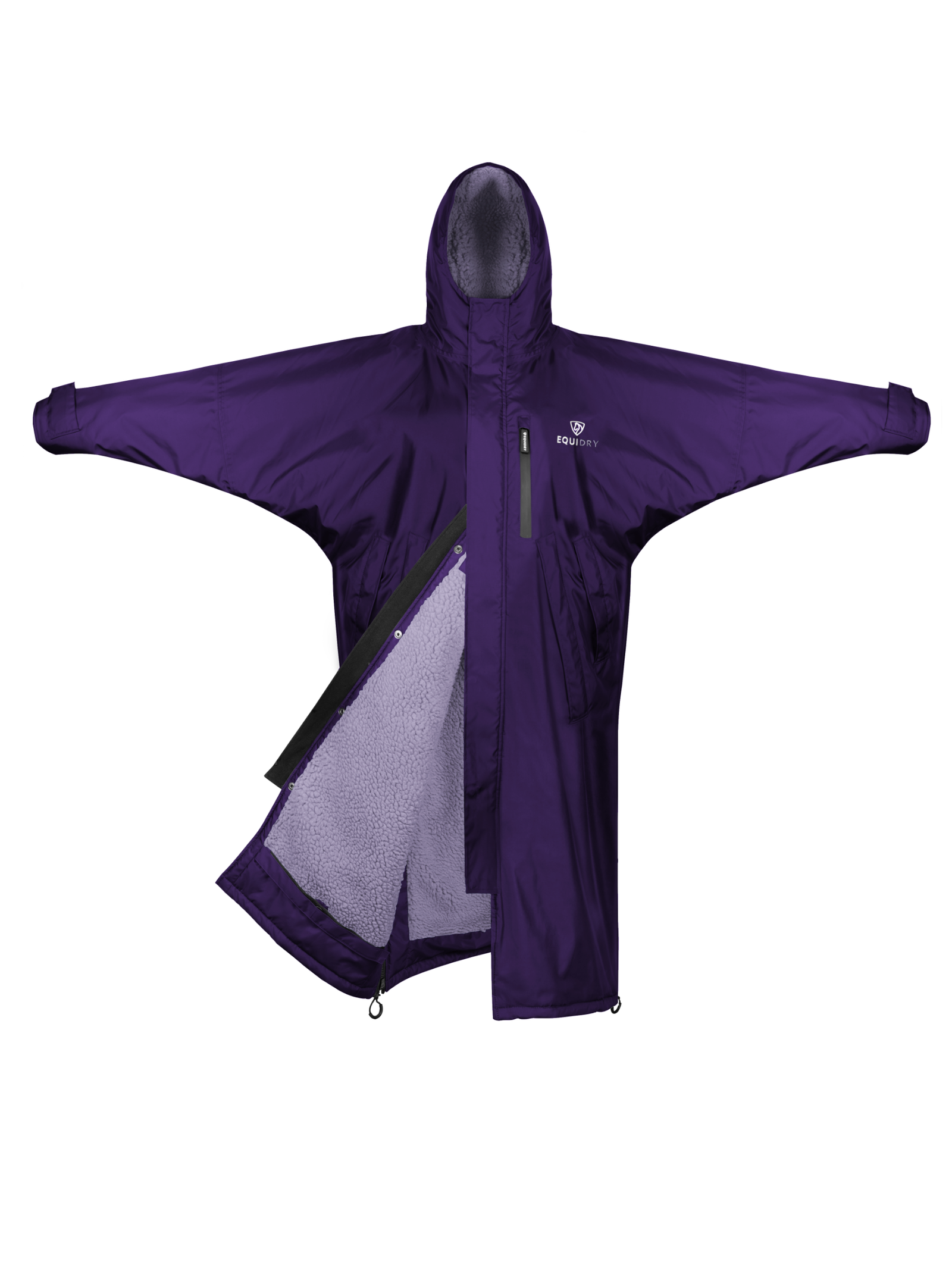 Evolution Women's Thick Fleece Hoodie with Fixed Hood - Soft & Warm Winter Pullover (Purple/Lilac) for Outdoor Activities, Casual Wear & Lounge Comfort