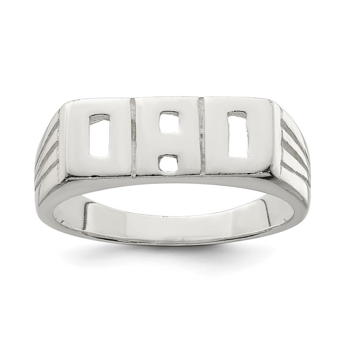 925 Sterling Silver Polished Solid Dad Ring for Women - Durable & Hypoallergenic Wedding Band, Anniversary Gift for Her - Perfect for Everyday Wear & Special Occasions