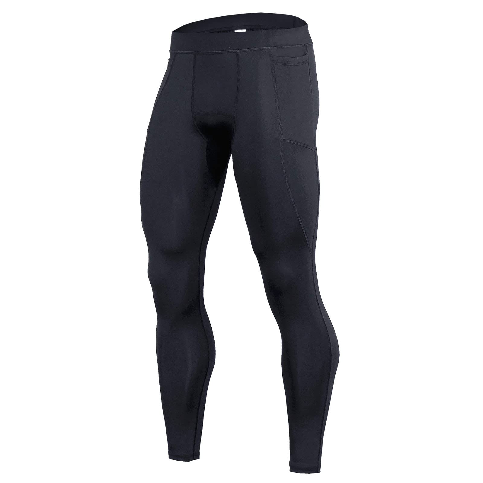 2022 Men's High Waist Sports Tights - Elastic Workout Leggings with Quick Dry & Moisture Wicking for Gym, Running, Yoga & Fitness Training