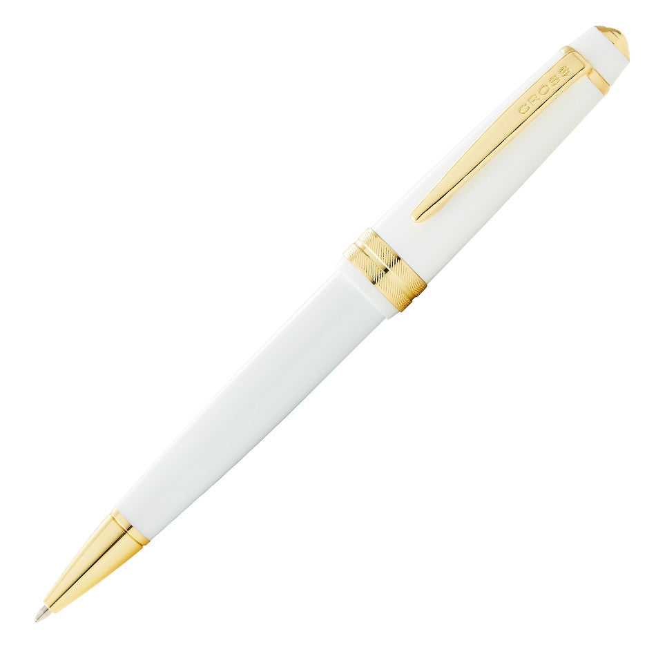 Premium Cross Bailey Light Ballpoint Pen - White & Gold Trim - Elegant Writing Instrument for Office, Business Gifts & Everyday Use