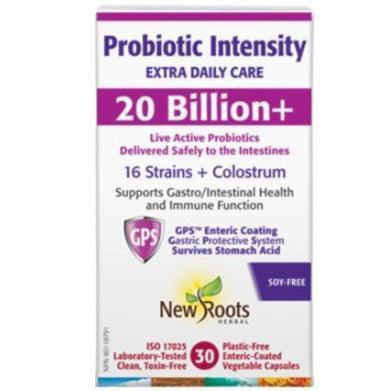 New Roots Probiotic Intensity 20 Billion CFU - 30 Enteric Coated Vegan Capsules for Gut Health & Digestion - Plastic-Free Supplement for Daily Immune Support & Digestive Wellness
