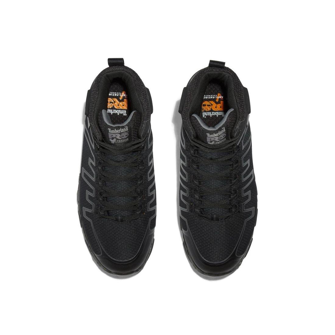 Powertrain Sport Alloy Toe Safety Work Boots for Men - Black Steel Toe Shoes for Construction, Warehouse & Outdoor Work