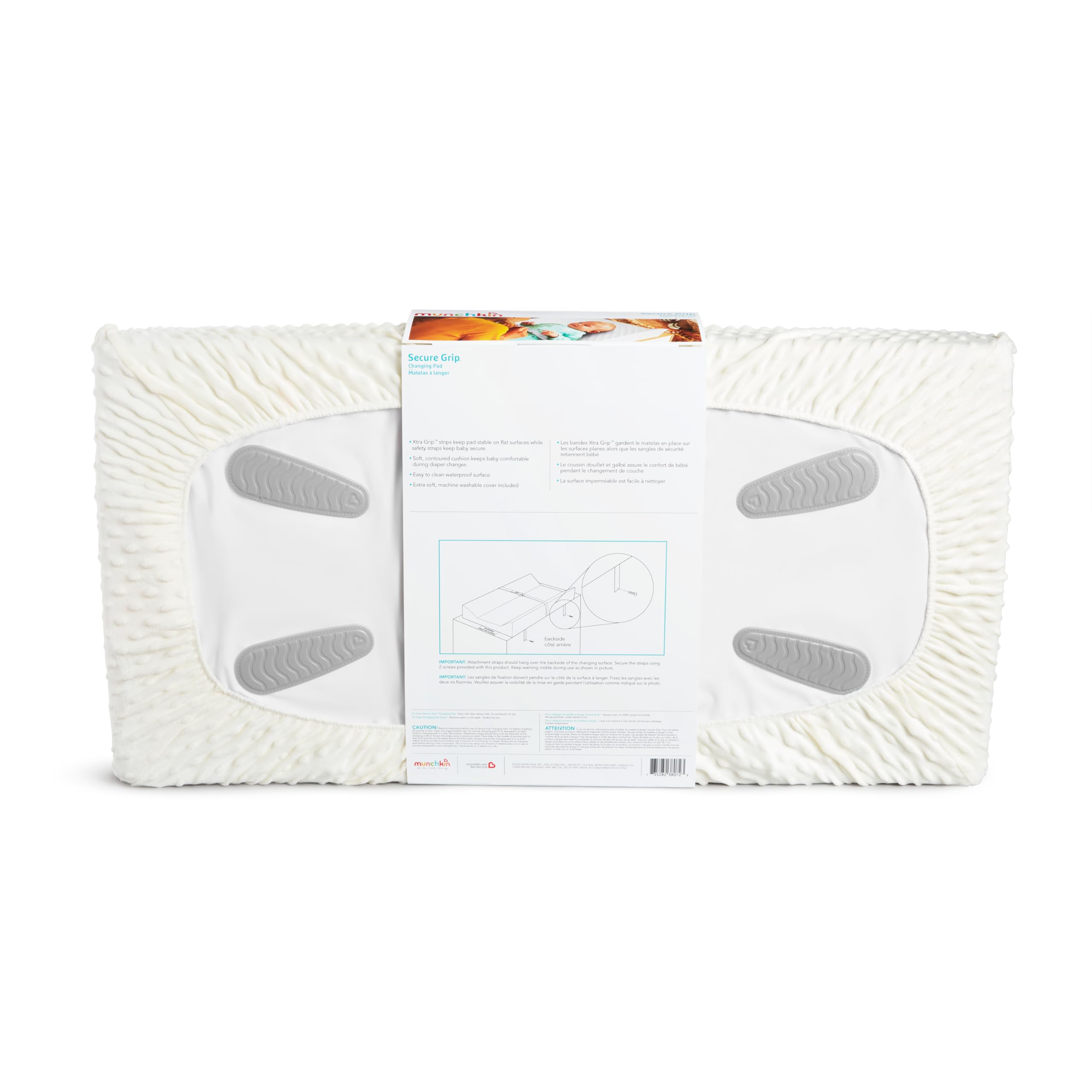 Munchkin Secure Grip Baby Diaper Changing Pad with Waterproof Cover - Standard Size 16