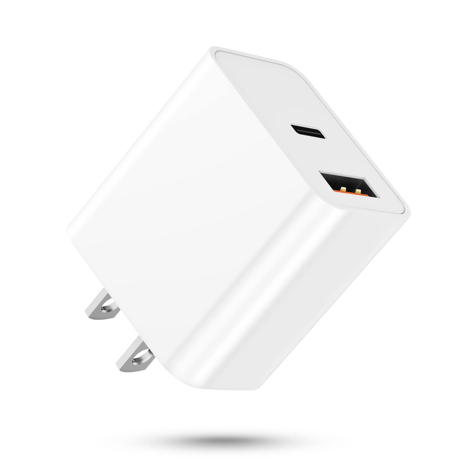 30W USB-C Fast Charger Block - Dual Port PD 3.0 Certified Power Adapter for iPhone 15/14 Pro Max, Google Pixel 6/6 Pro, Samsung Galaxy S21/S22 & iPad Pro - Compact Travel Charger for Home, Office & Car Charging