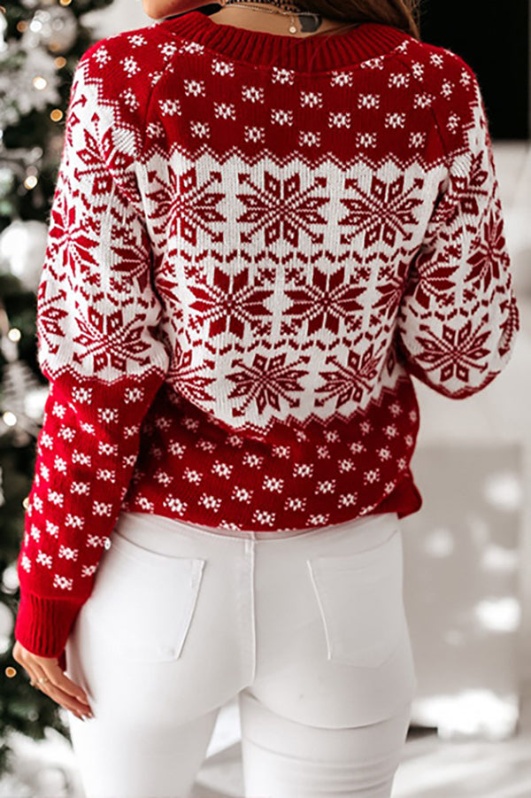 Cozy Christmas Knit Sweater for Women - Long Sleeve Crewneck Pullover | Holiday Party & Winter Fashion