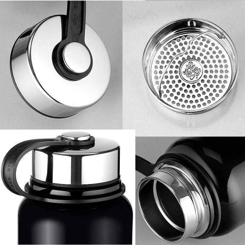 600ml/1000ml/1500ml JK Double Wall Insulated Stainless Steel Water Bottle - Leakproof Vacuum Flask for Gym, Hiking & Travel - BPA Free Hot & Cold Beverage Container