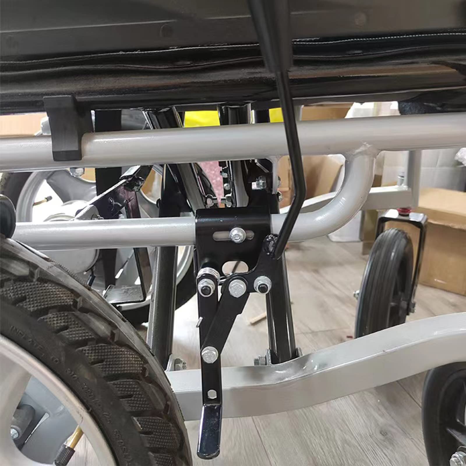High Sensitivity Aluminum Wheelchair Brake - Side Mount Wheel Lock Hand Brake Assembly for Professional Wheelchair Replacement | Durable Left Brake Fastener Accessories | Ideal for Home Care, Hospital Use & Mobility Assistance