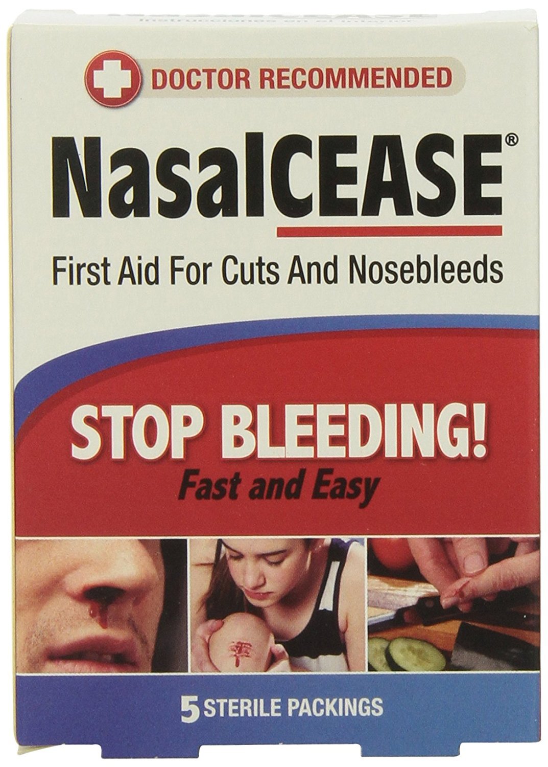 First Aid Nosebleed Stoppers - 5 Count Pack | Quick & Safe Nosebleed Treatment for Kids & Adults | Perfect for Home, School & Emergency Kits