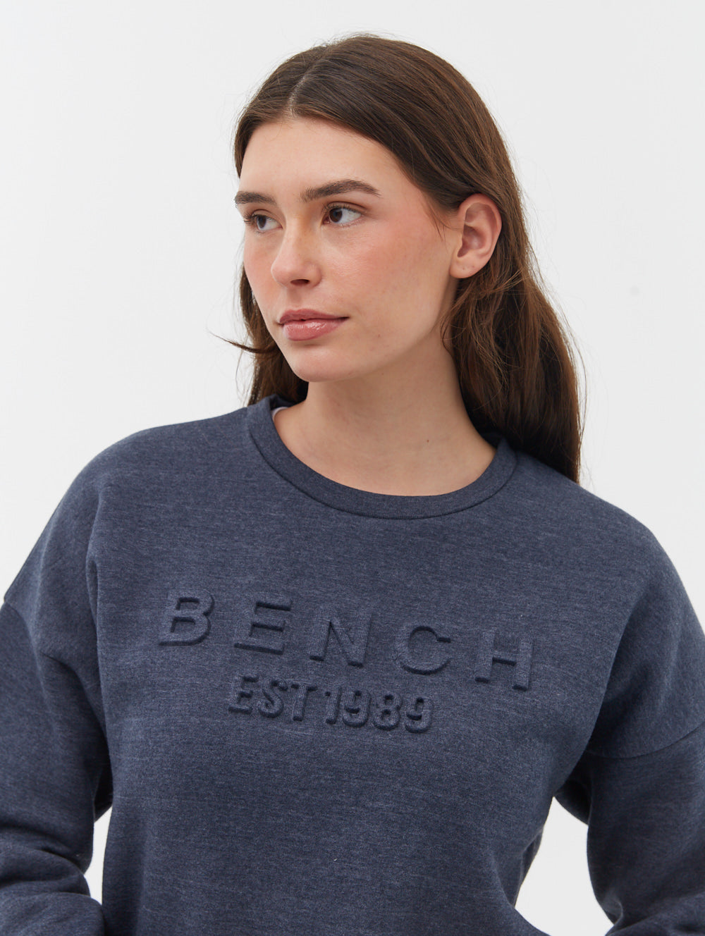 Avyanna Embroidered Logo Crewneck Sweatshirt for Women - Soft Cotton Pullover with Stylish Design - Perfect for Casual Outfits, Lounge Wear & Street Style Fashion