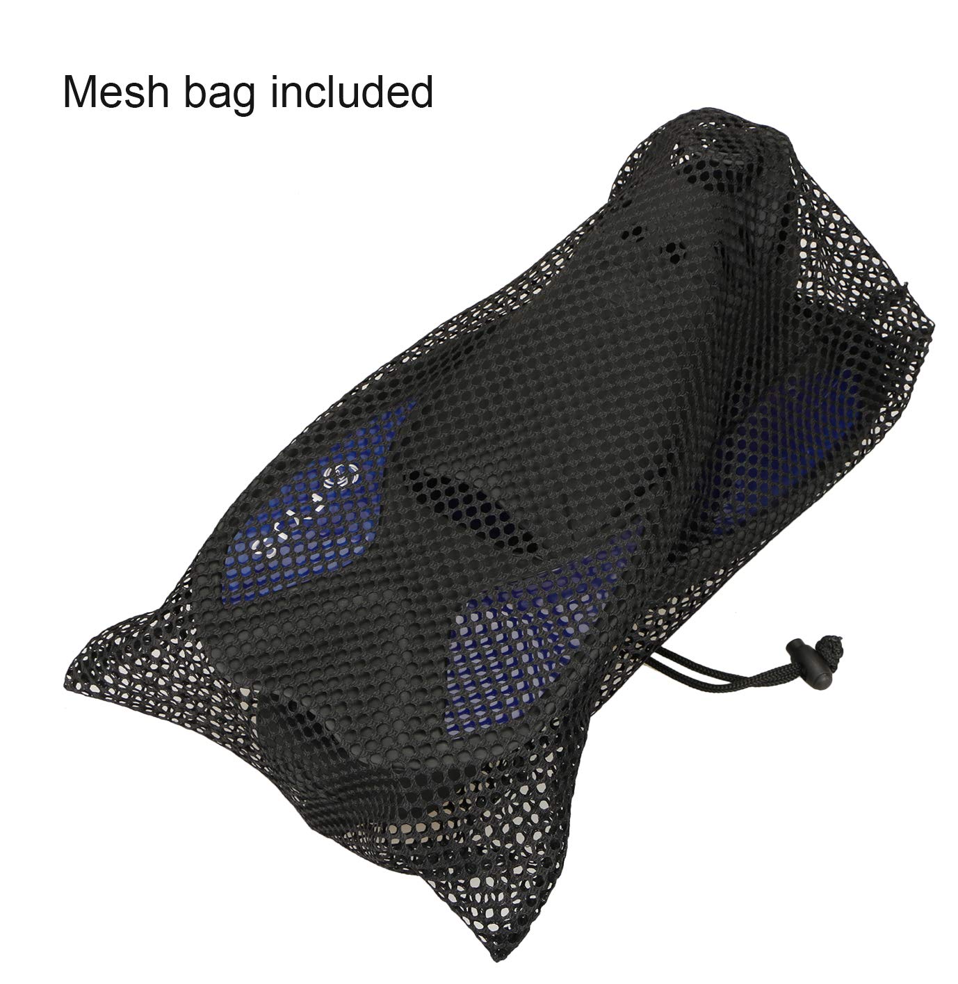 Compact Travel Swim Fins for Adults - Short Diving Flippers with Mesh Carry Bag - Perfect for Snorkeling, Pool Training & Beach Vacations