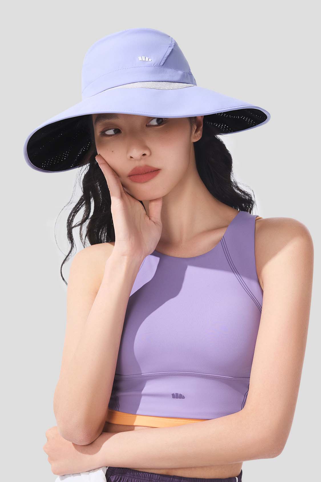 Halo Women's Hydrogen Silver Black UPF 2000+ Sun Hat - Wide Brim UV Protection for Beach, Hiking & Outdoor Activities