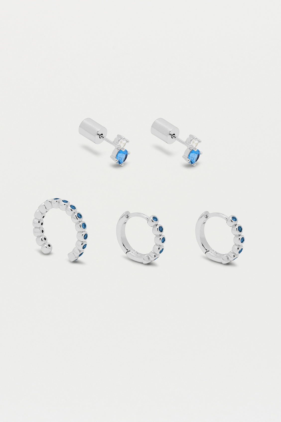 Stylish Trio Earrings Set for Women - Trendy Gold, Silver & Rose Gold Hoop Earrings - Perfect for Parties, Weddings & Everyday Wear