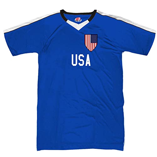 Royal Blue and White V-neck