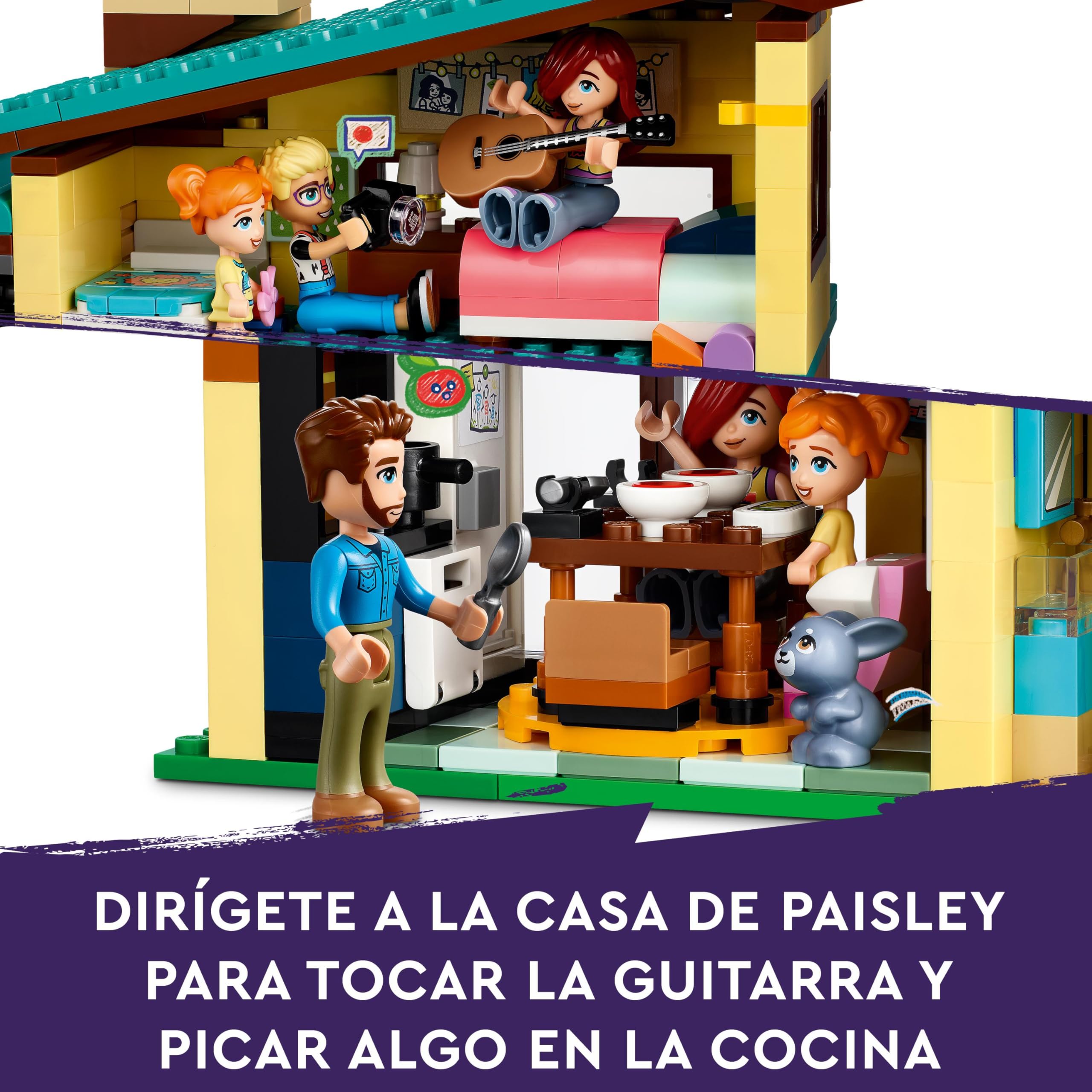 LEGO Friends Olly and Paisley's Family Houses - 2-Story Building Toy Set with Mini Dolls, Cat & Rabbit Figures - Creative Construction Gift for Girls & Boys Ages 7+ (Model 42620) - Perfect for Imaginative Play, Birthday Gifts & STEM Learning Activities