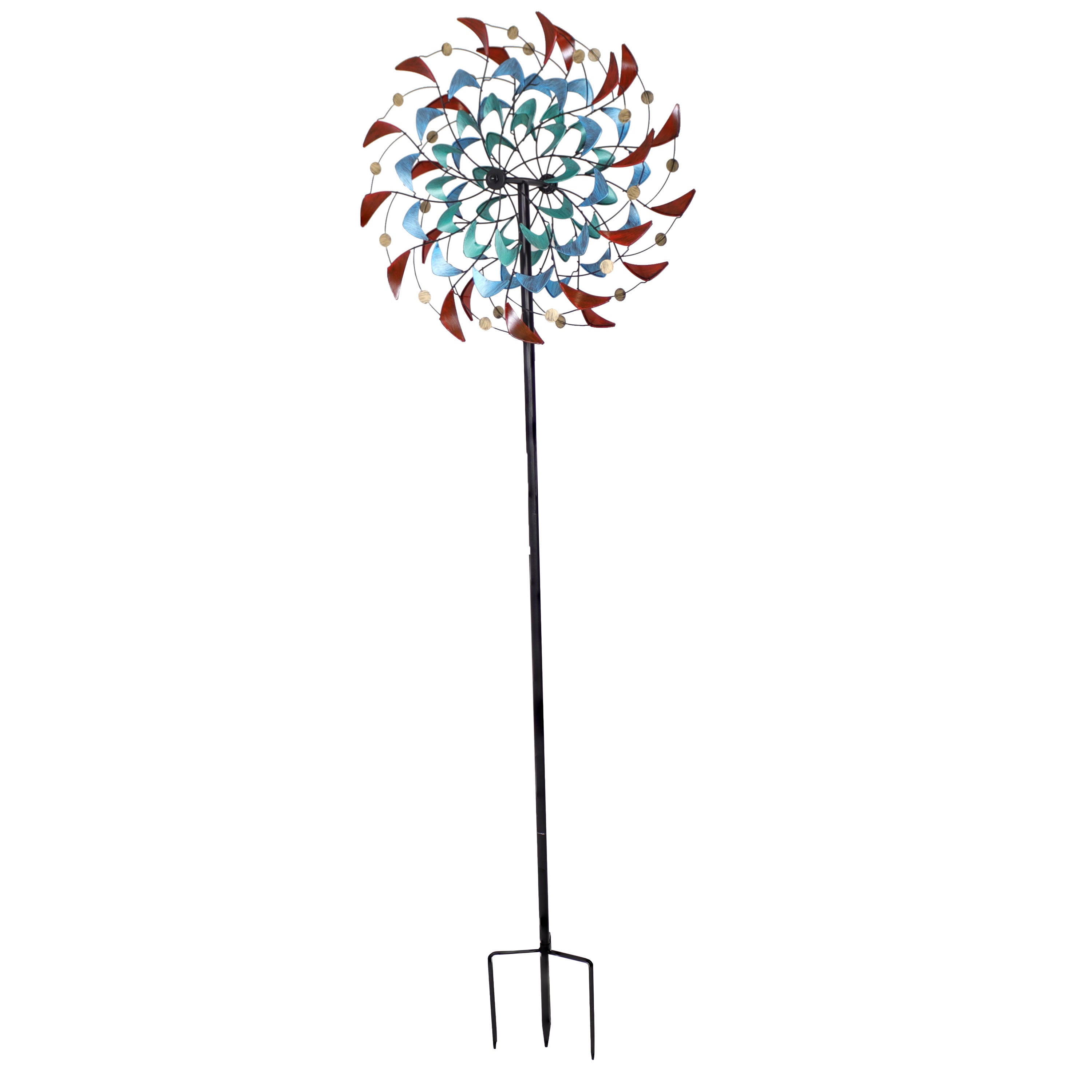 Sunnydaze Rainbow Breezes Metal Garden Wind Spinner - 84