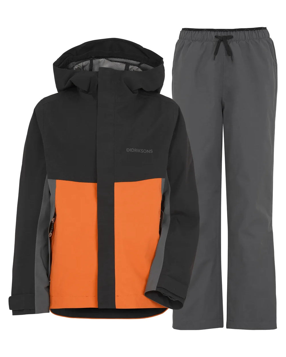 Didriksons Grit Youth Waterproof Jacket & Pants Set - Kids Outdoor Rainwear for Hiking, Camping & School - Windproof & Breathable Winter Gear