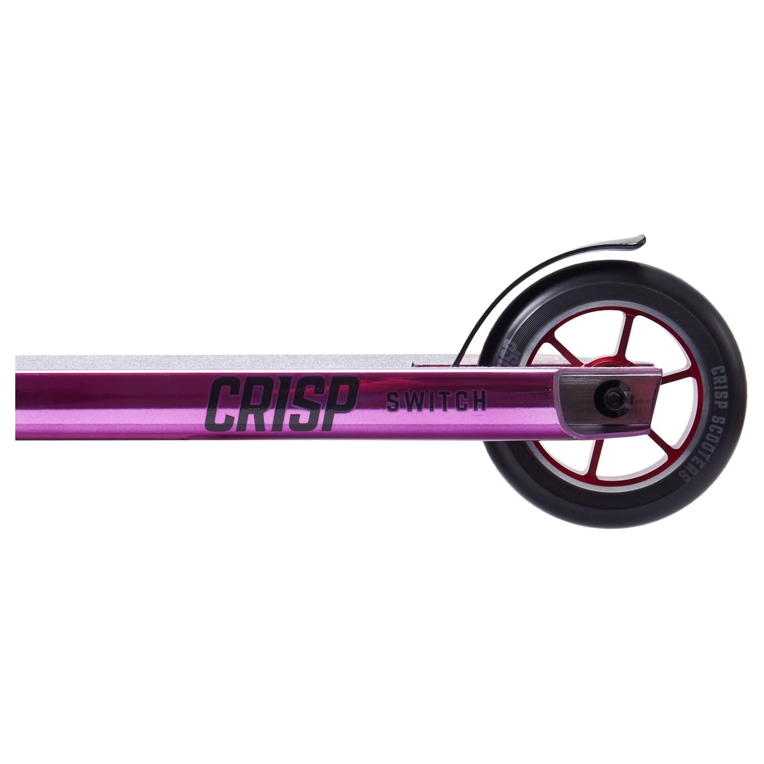 Crisp Switch Neo Chrome Pro Scooter - High Performance Kick Scooter for Adults & Teens - Chrome Red Finish - Perfect for Commuting, Tricks & Urban Riding