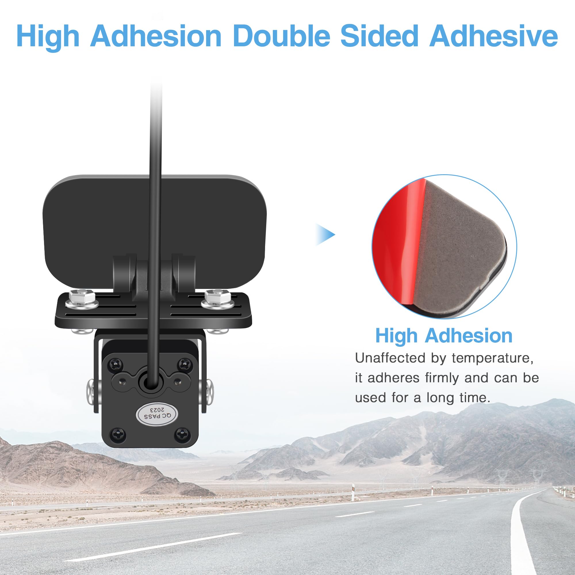 Universal Dash Cam Rear Camera Mount (2 Pack) - Easy Install Rear View Mirror & Windshield Backup Camera Bracket for Cars | Perfect for Road Trips, Uber/Lyft Drivers & Vehicle Security