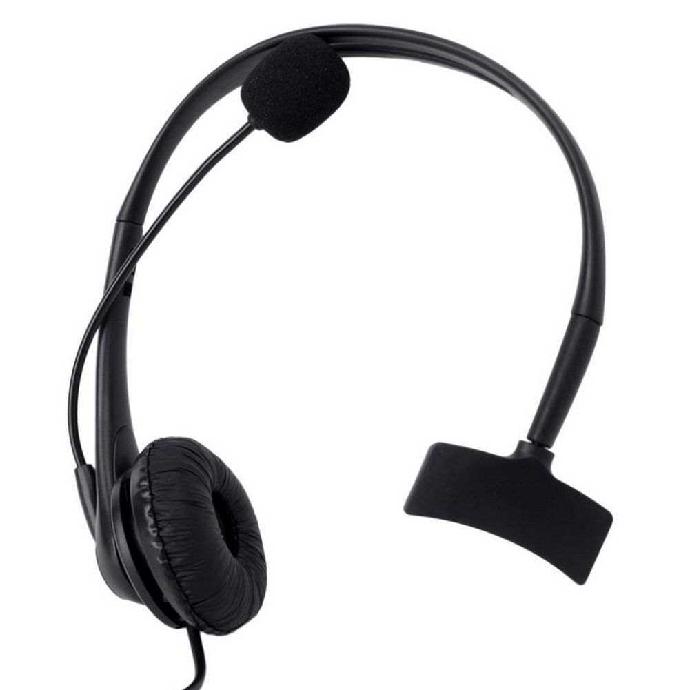 2-Pin Noise Cancelling Overhead Headset with Boom Mic for Kenwood Baofeng Wouxun Two-Way Radios - Durable Communication Headset for Security, Construction & Outdoor Activities