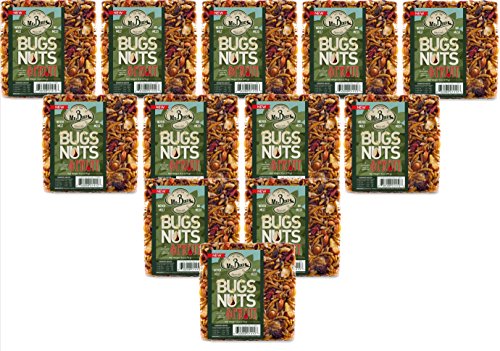 12-Pack Mr. Bird Bugs, Nuts & Fruit Wild Bird Seed Cakes - 6 oz Each - High Protein Bird Food for Wild Birds - Perfect for Bird Feeders, Backyard Bird Watching & Outdoor Nature Lovers