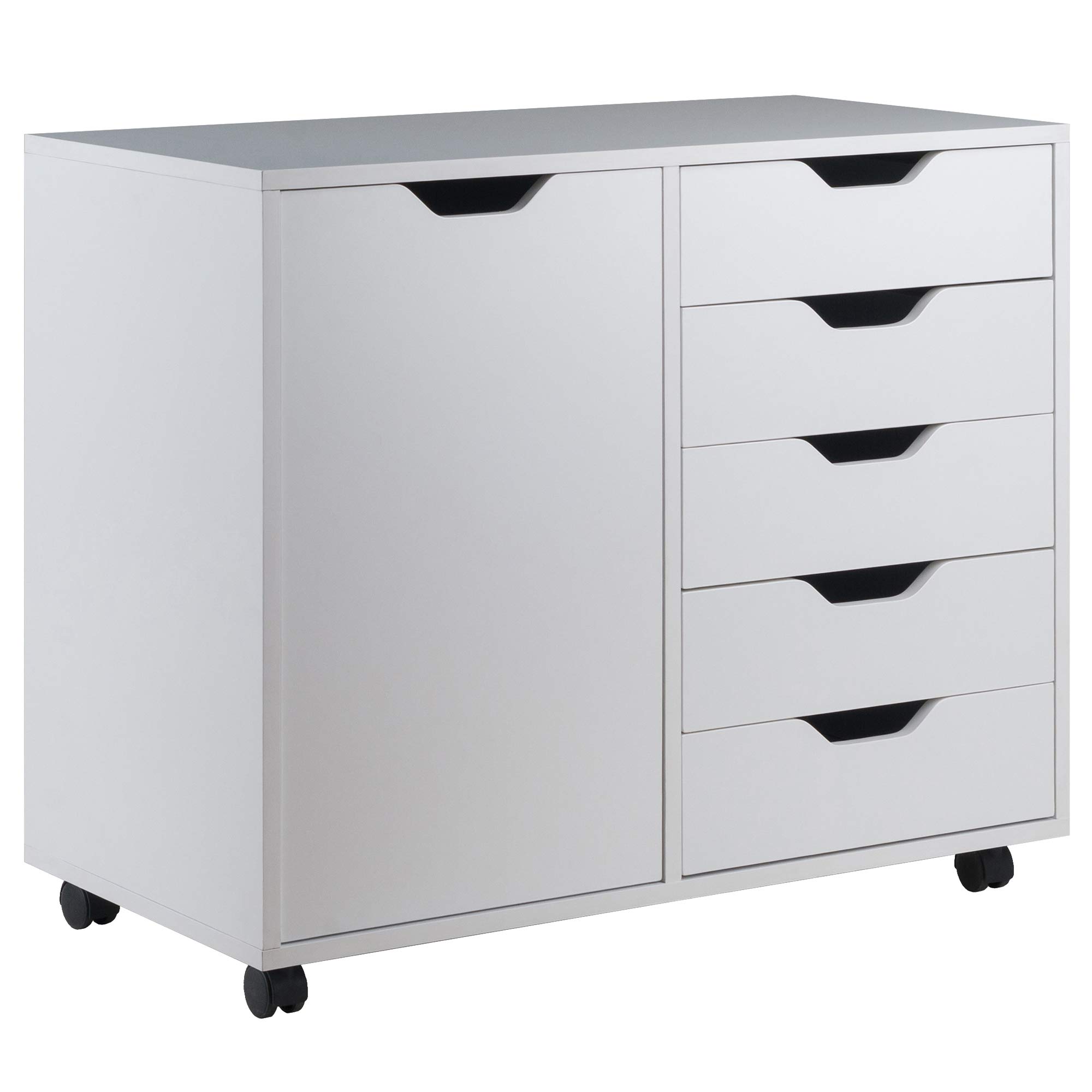 Winsome Wood Halifax White Storage Organizer for Home Office, Kitchen, Bathroom & Closet
