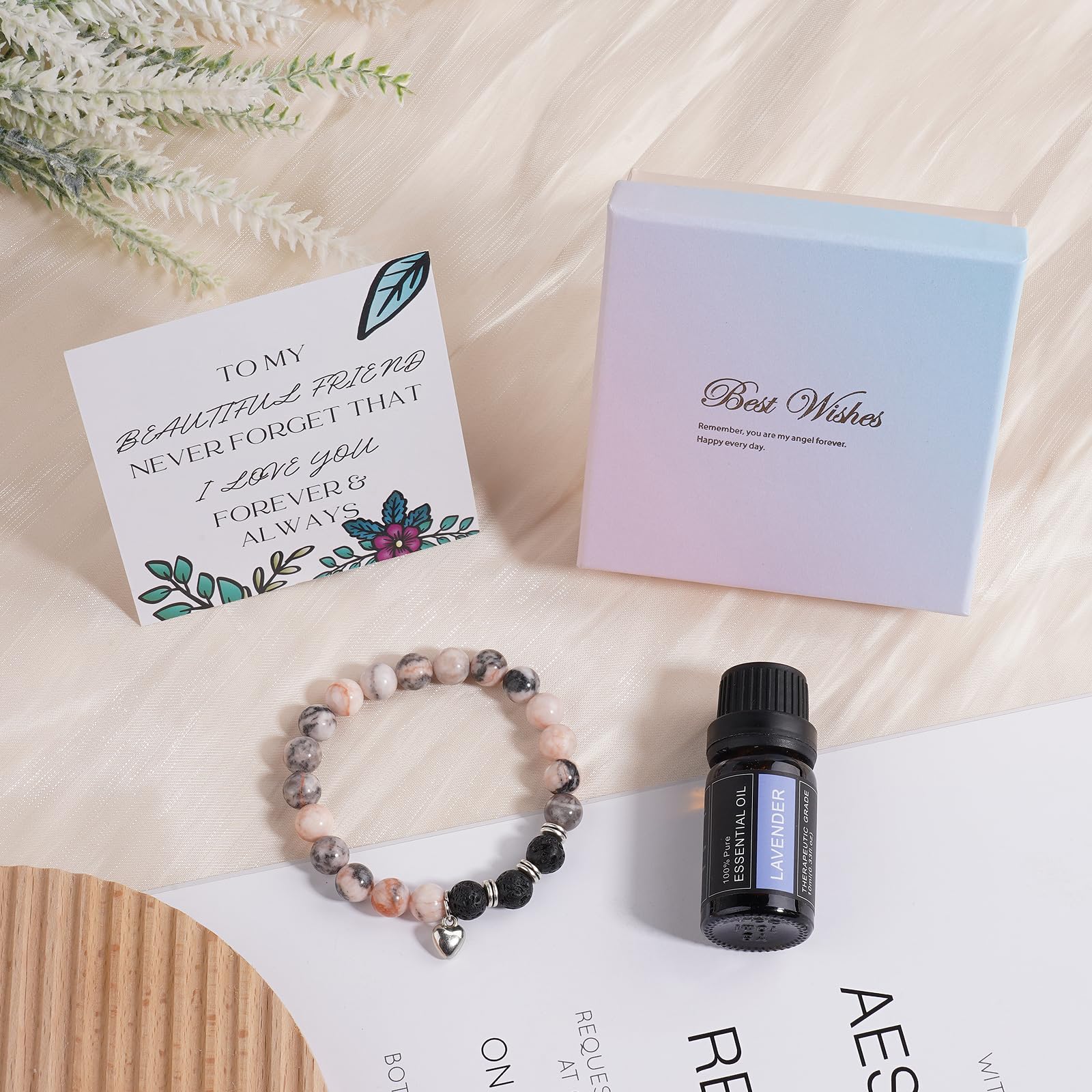 Natural Stone Friendship Bracelet for Women - Inspirational Gift for Coworker, Best Friend, Her - Perfect for Daily Wear, Office, and Special Occasions